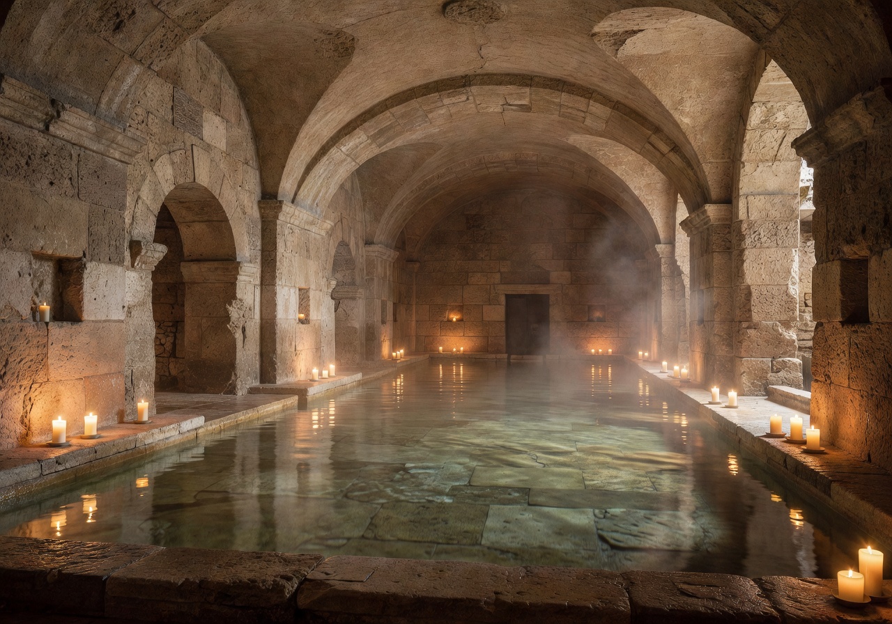 Aire Ancient Baths Seville interior pool