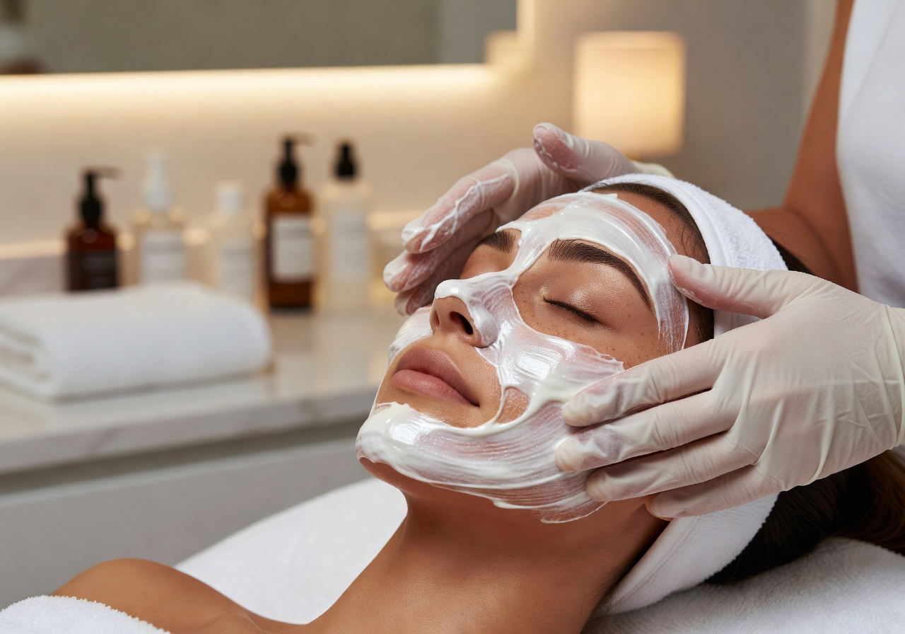 Facial skincare treatment application