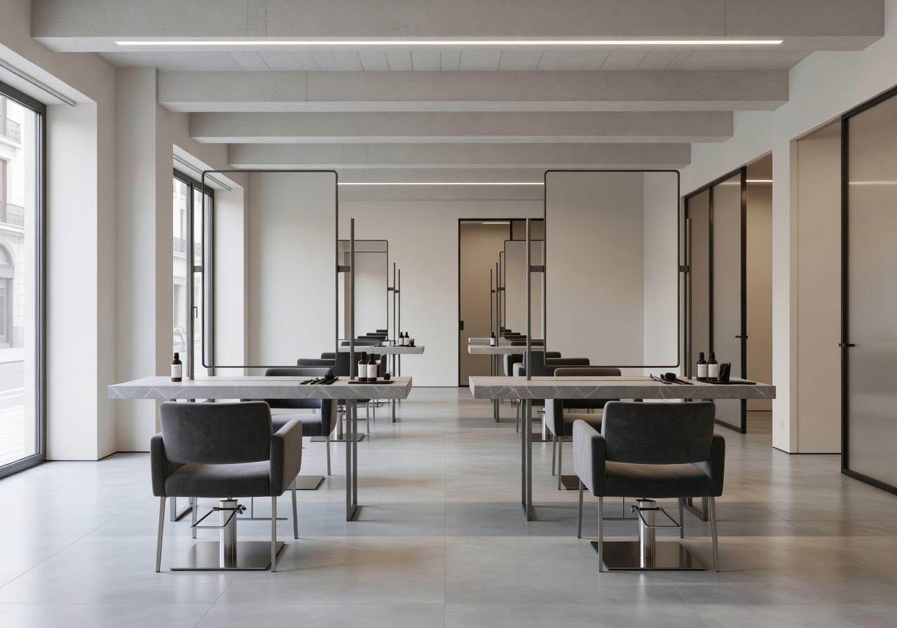 Main interior view of Sassoon Salon Madrid